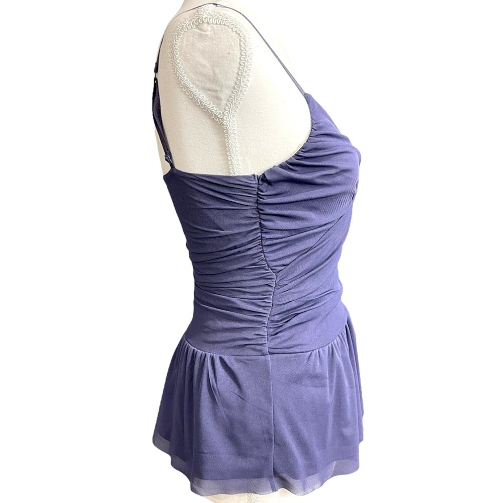 Express Purple Y2k 90s Ruched Babydoll Empire Waist Tank Top XS Whimsigoth Fairy - Picture 3 of 9
